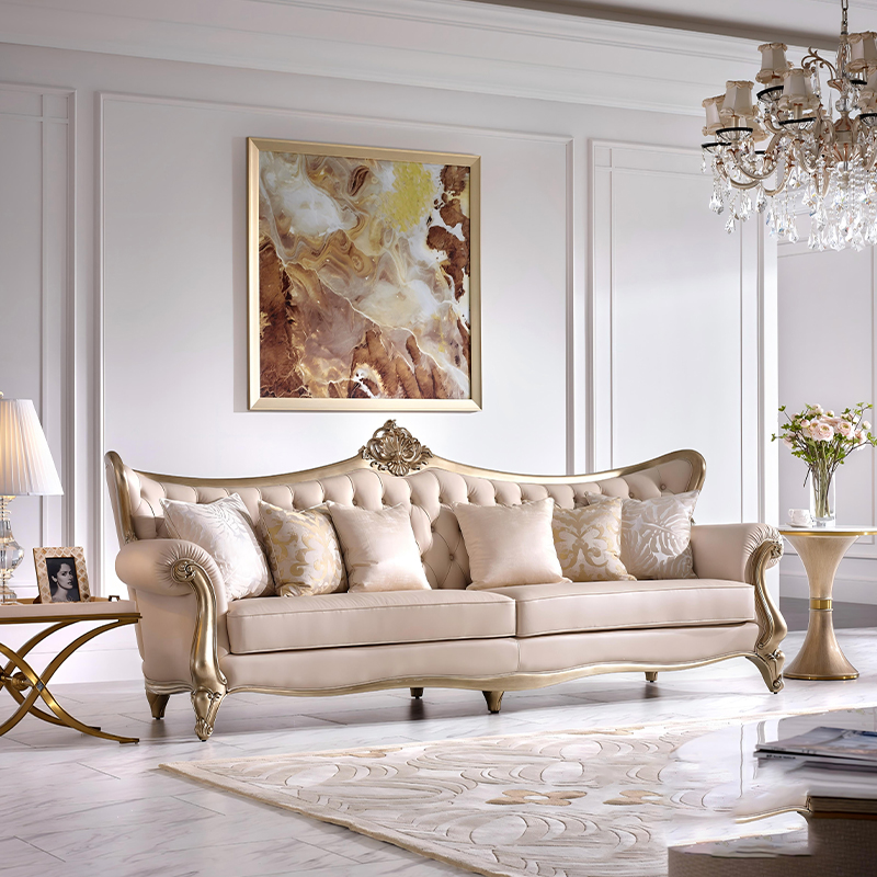 How does the four-seater sofa show its unique charm over time?